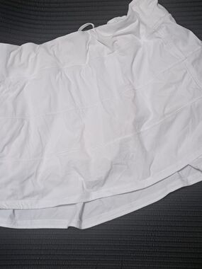 White Tiered A-Line Skirt